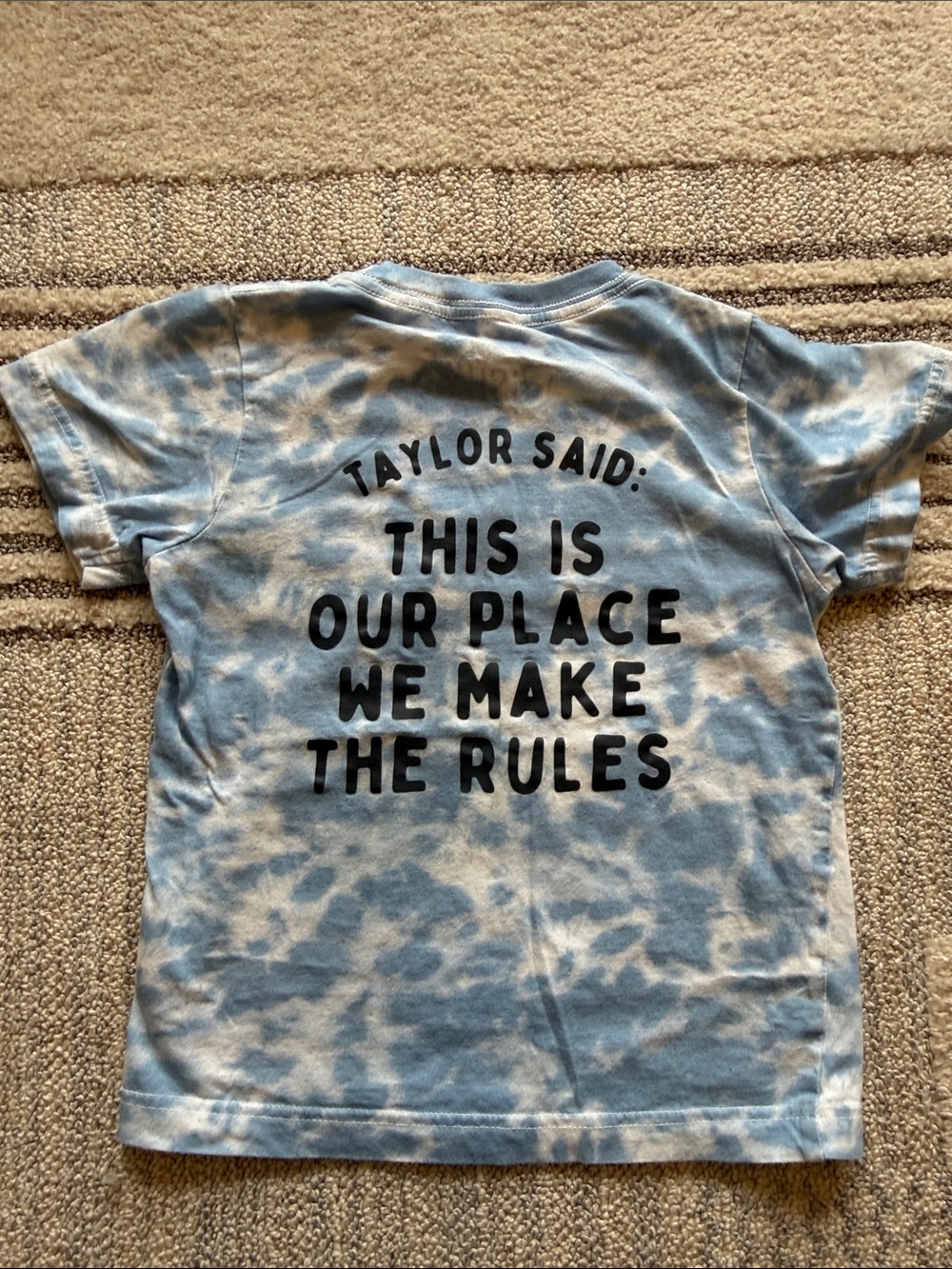 Kids Blue & White Tie-Dye Tee - Listen to the Greats